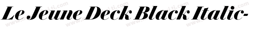 Le Jeune Deck Black Italic字体转换